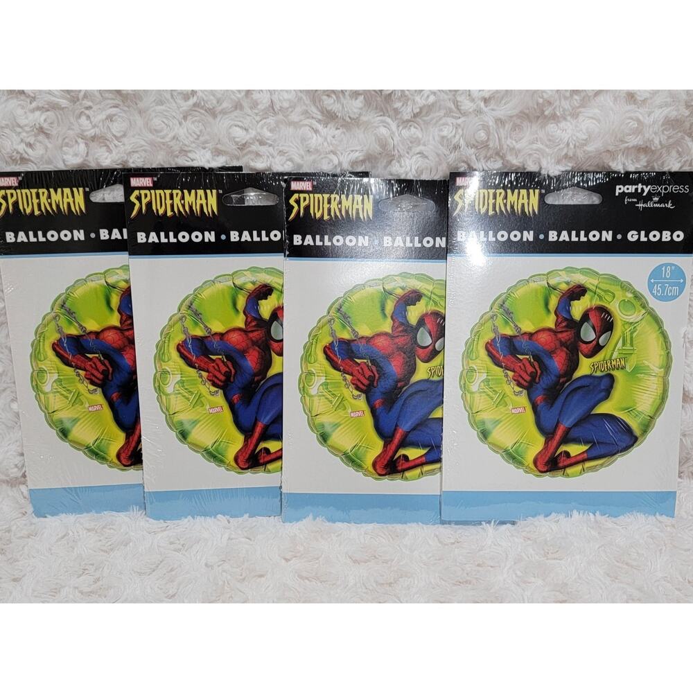Spiderman Foil Balloons Birthday Decor Set Of 4 18"